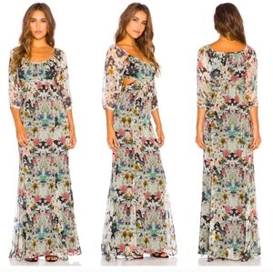Anthro 12th St by Cynthia Vincent New Leaf Silk Maxi Cutout Dress 4